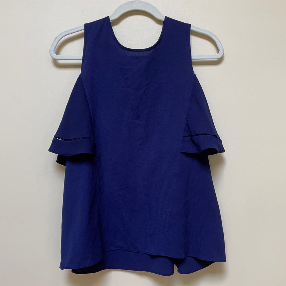 Blue Rain Cold shoulder blouse
